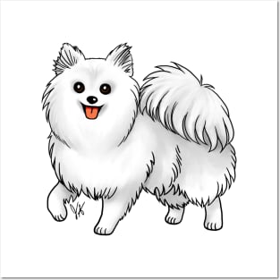 Dog - Pomeranian - White Posters and Art